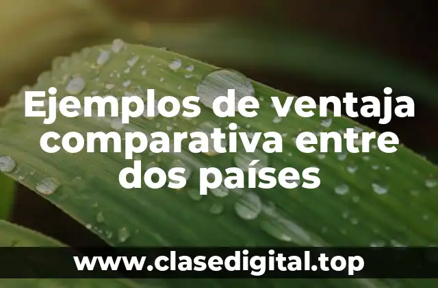 Ejemplos de ventaja comparativa entre dos países