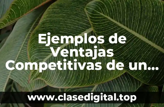 Ejemplos de Ventajas Competitivas de un Hospital