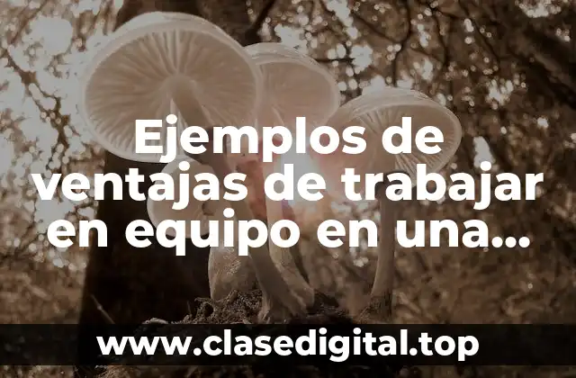 Ejemplos de ventajas de trabajar en equipo en una empresa