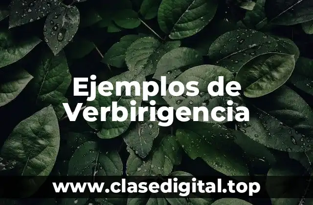 Ejemplos de Verbirigencia