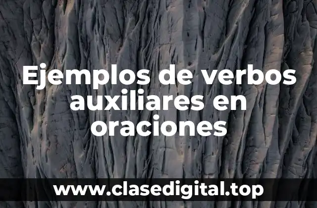 Ejemplos de verbos auxiliares en oraciones