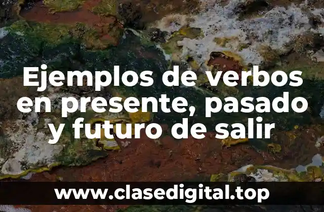 Ejemplos de verbos en presente, pasado y futuro de salir