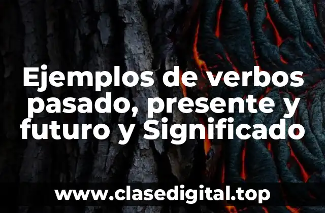 Ejemplos de verbos pasado, presente y futuro