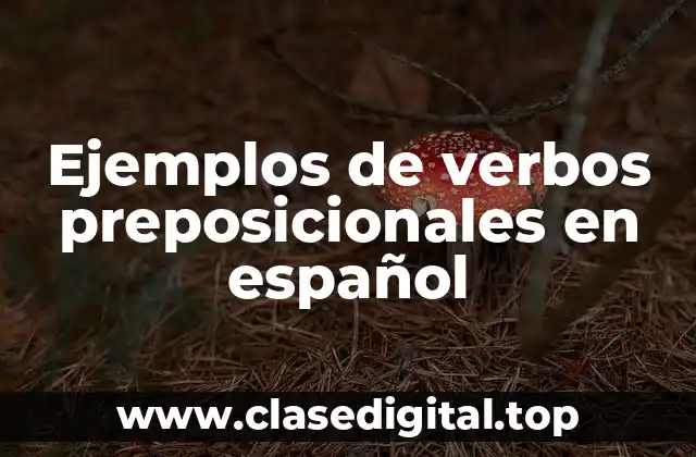 Ejemplos de verbos preposicionales en español