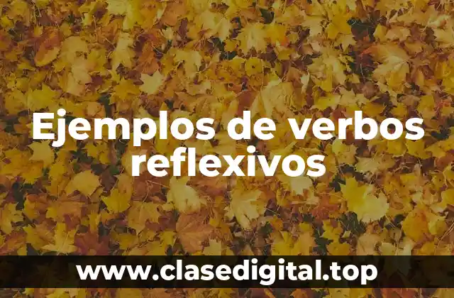 Ejemplos de verbos reflexivos