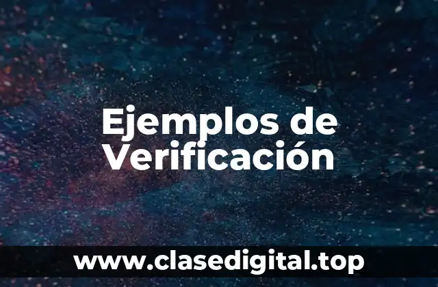 Ejemplos de Verificación