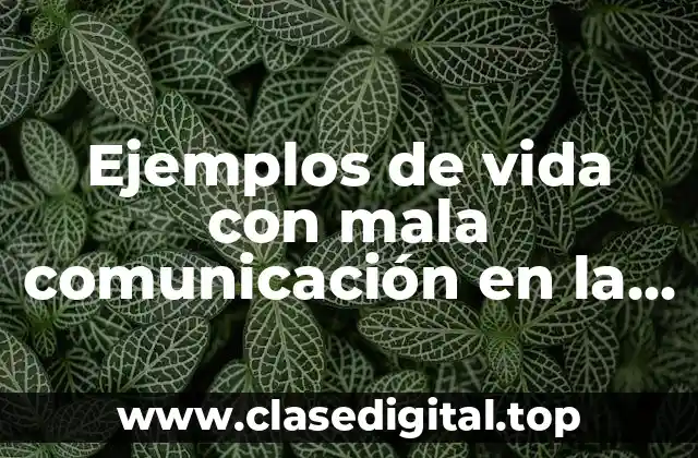 Ejemplos de vida con mala comunicación en la escuela