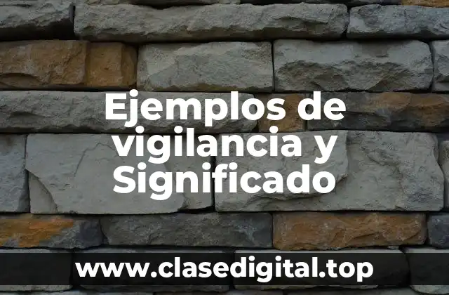 Ejemplos de vigilancia y Significado
