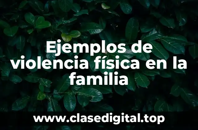 Ejemplos de violencia física en la familia