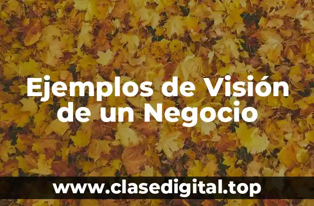 Ejemplos de Visión de un Negocio