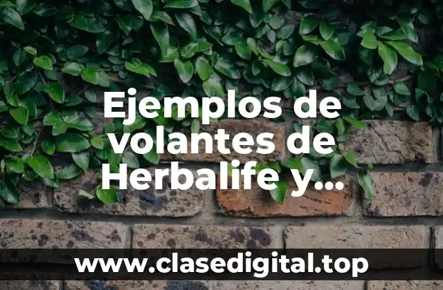 Ejemplos de volantes de Herbalife
