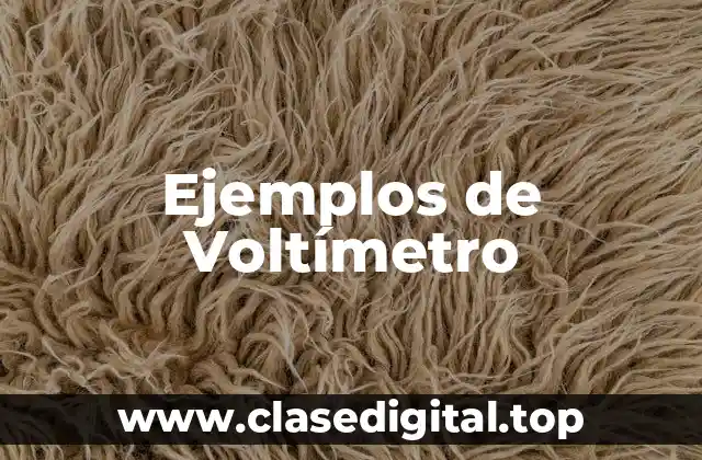 Ejemplos de Voltímetro