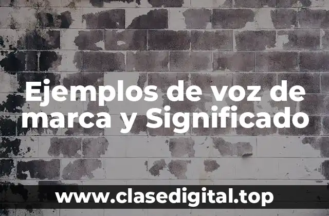 Ejemplos de voz de marca y Significado