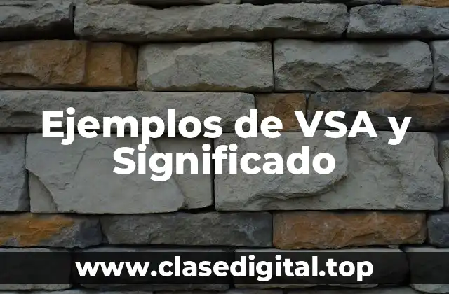 Ejemplos de VSA y Significado