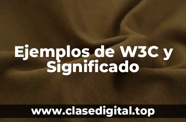 Ejemplos de W3C