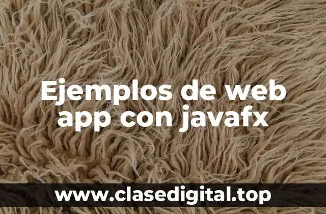 Ejemplos de web app con javafx