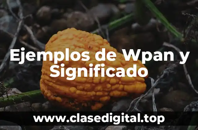 Ejemplos de Wpan y Significado