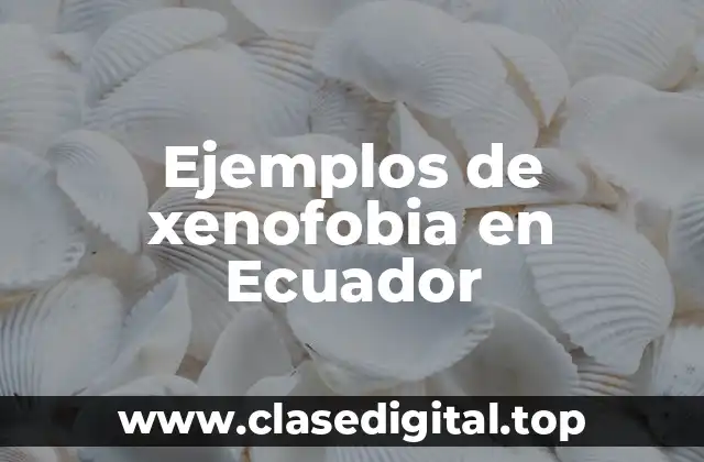 Ejemplos de xenofobia en Ecuador