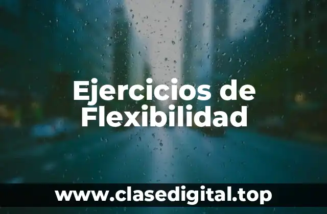 Ejercicios de Flexibilidad