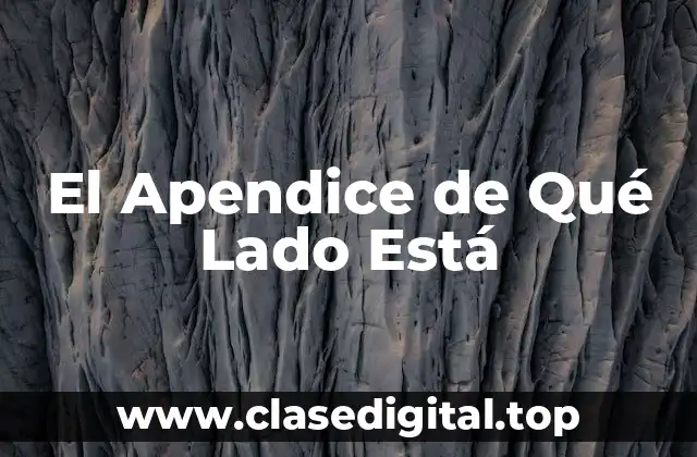 El Apendice de Qué Lado Está