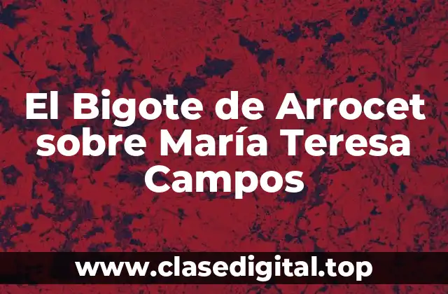 El Bigote de Arrocet sobre María Teresa Campos