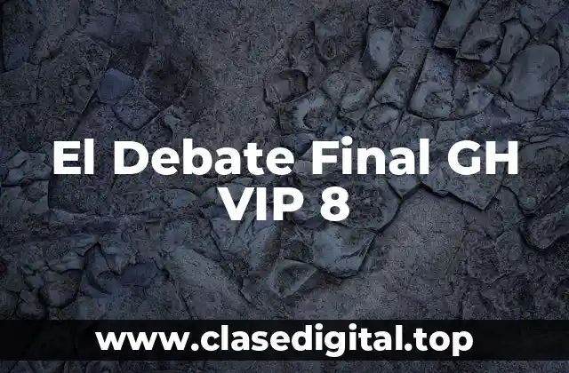 El Debate Final GH VIP 8