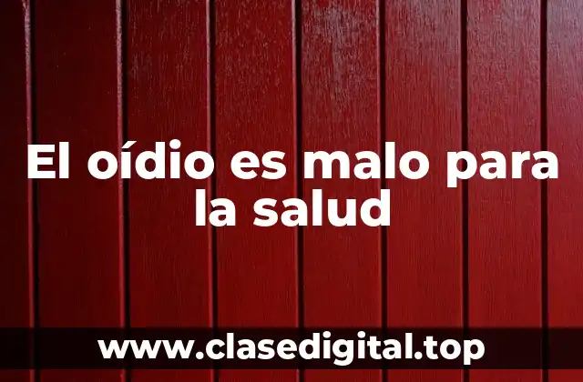 ¿Qué es el oídio exactamente?