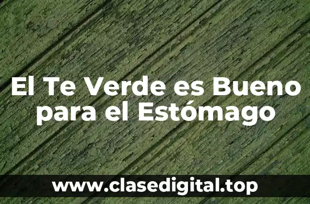 ¿Cuáles son los Componentes del Te Verde que Hacen que sea Bueno para el Estómago?