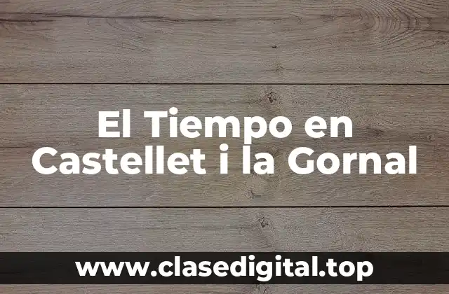 Clima en Castellet i la Gornal - Características y Factores