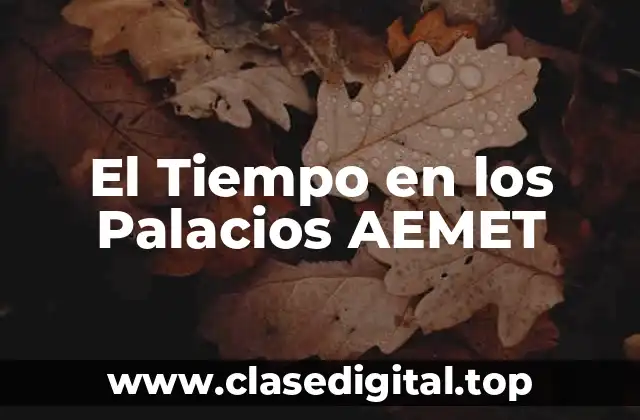 El Tiempo en los Palacios AEMET