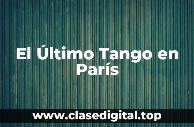 El Último Tango en París