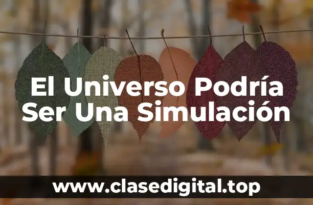 El Universo Podría Ser Una Simulación
