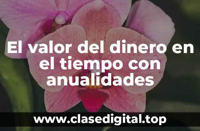 El valor del dinero en el tiempo con anualidades