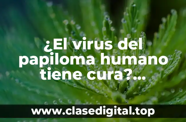 ¿El virus del papiloma humano tiene cura? Descubre la verdad