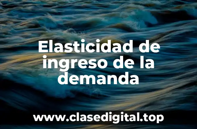 Ejemplos de elasticidad de ingreso de la demanda