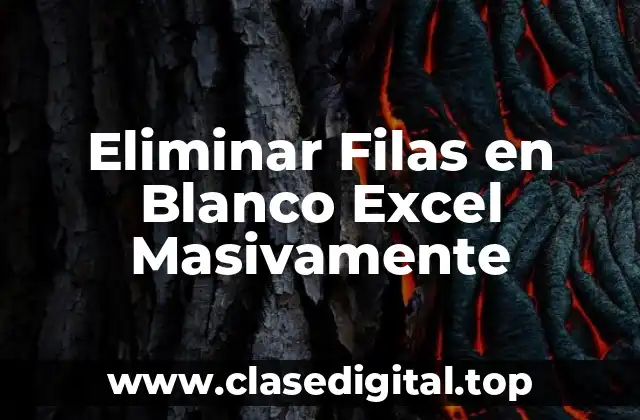 Eliminar Filas en Blanco Excel Masivamente