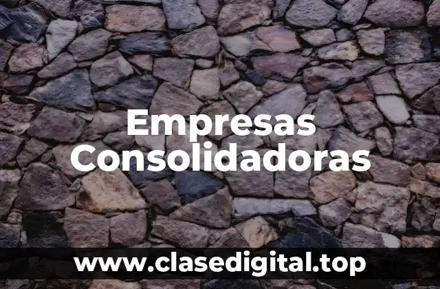 Empresas Consolidadoras