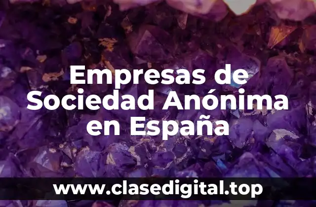 Ejemplos de empresas de sociedad anónima en España