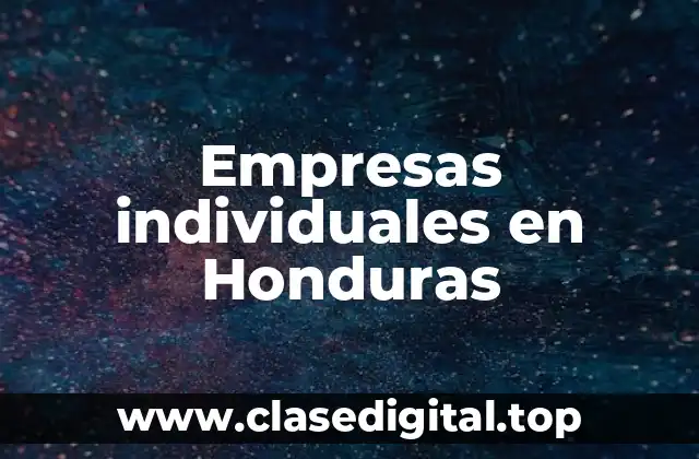 Empresas individuales en Honduras
