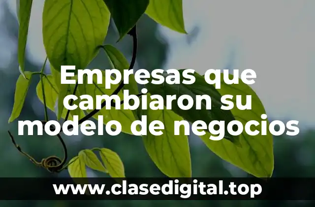 Empresas que cambiaron su modelo de negocios