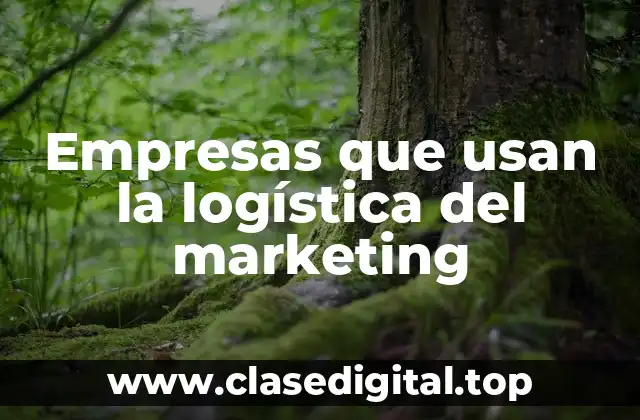 Empresas que usan la logística del marketing