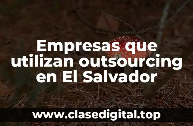 Empresas que utilizan outsourcing en El Salvador