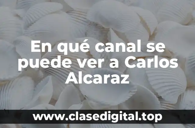 En qué canal se puede ver a Carlos Alcaraz
