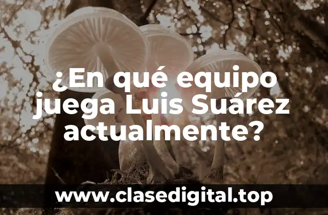 ¿En qué equipo juega Luis Suárez actualmente?