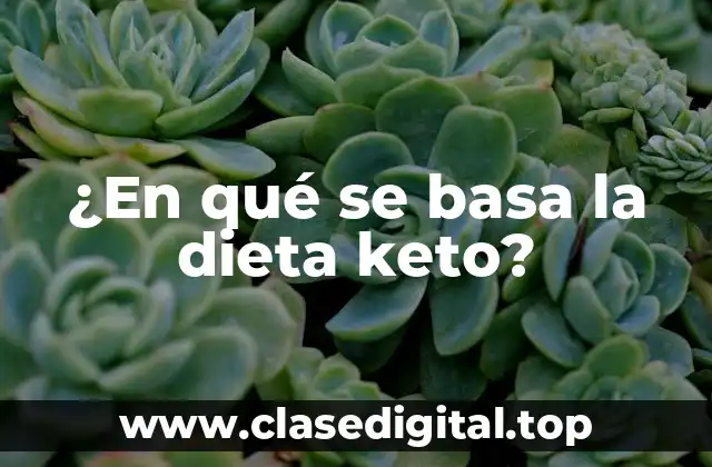 ¿En qué se basa la dieta keto?