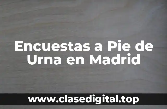 Encuestas a Pie de Urna en Madrid