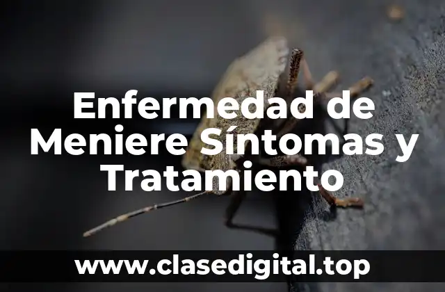 Enfermedad de Meniere Síntomas y Tratamiento