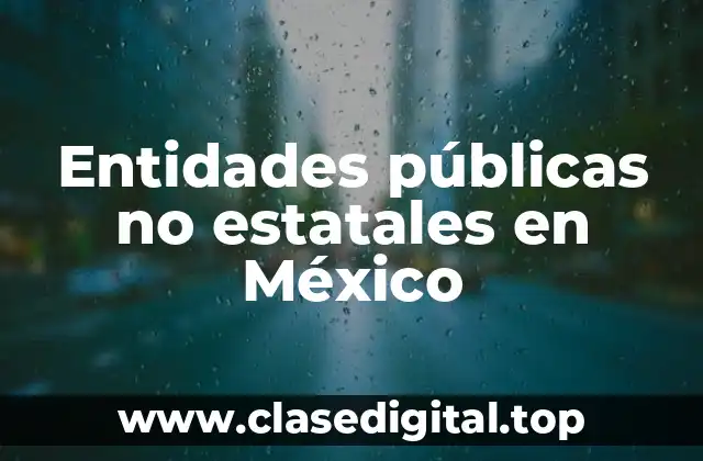 Ejemplos de entidades públicas no estatales en México