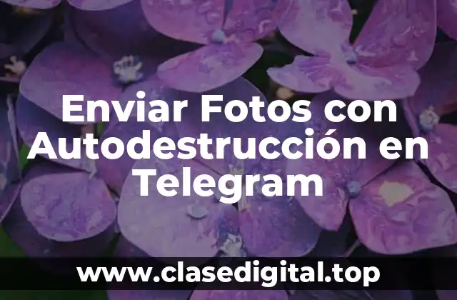 ¿Qué son las Fotos con Autodestrucción en Telegram?