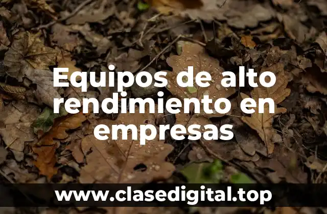 Equipos de alto rendimiento en empresas